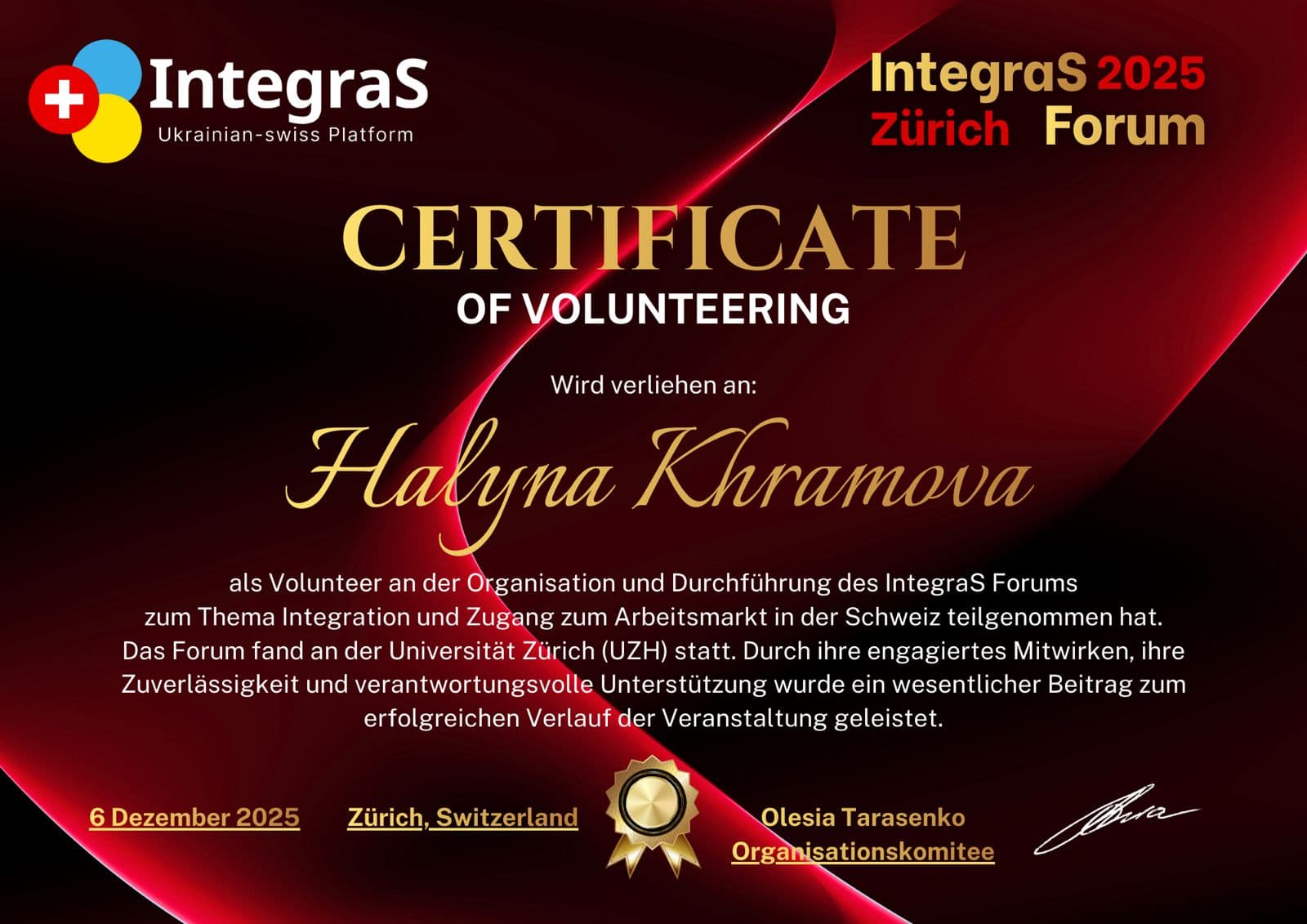 IntegraS Forum Zürich